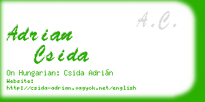 adrian csida business card