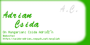 adrian csida business card